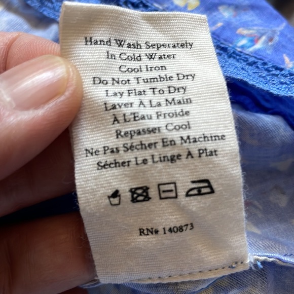 Loveshackfancy Mira Smocked Mini Ruffle Skirt tie blue jay lace trim - Picture 12 of 17